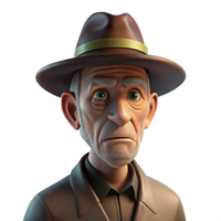 wonderful traditional Portrait of an Elderly Man with Weathered high quality png