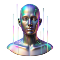 wonderful abstract A Holographic Projection of a Human Face authentic png