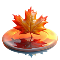 magnificent classic A Single Red Maple Leaf Backlit detailed png