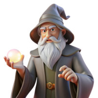 wonderful rustic A Wise Old Wizard with a Long White Beard detailed png