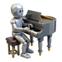 beautiful traditional A Humanoid Robot Playing a Grand Piano S high resolution png