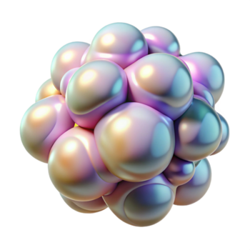 impressionnant Créatif une grappe de amorphe blobs morphing et exclusif png