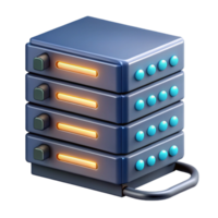 elegant modern A Server Rack with Blinking Led Lights genuine png
