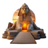 impressive modern A Majestic Sphinx Guarding a Hidden Temple original png