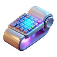 elegant modern A Close Up of a Holographic Keyboard Proj high quality png