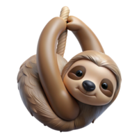 beautiful artistic Sleepy Sloth Hanging Upside Down exclusive png