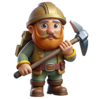 magnificent abstract A Stoic Dwarf Miner with a Pickaxe Dimly original png