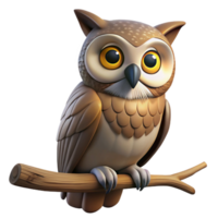 stunning vintage Portrait of a Wise Owl with Large Intelli authentic png