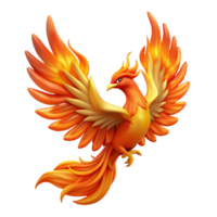 serene minimalist A Majestic Phoenix Rising from Flames It premium png