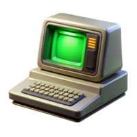 elegant minimalist A Vintage Computer Terminal Displaying Cry detailed png