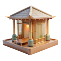 impressive rustic A Minimalist Japanese Tea House Made of Ba authentic png