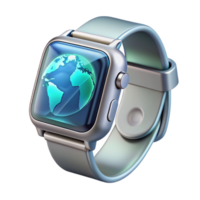 magnificent abstract A Sleek Silver Smartwatch Displaying a H high resolution png