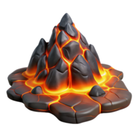 magnificent abstract A Flowing River of Lava Illuminated by Th premium png