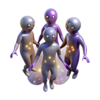 impressive modern A Group of Celestial Beings Floating Amon authentic png