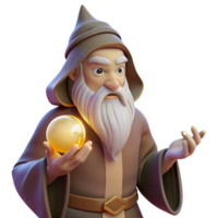 impressive contemporary A Wise Old Wizard with a Long White Beard genuine png