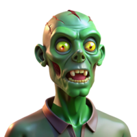 wonderful abstract Portrait of a Zombie with Decaying Flesh premium png