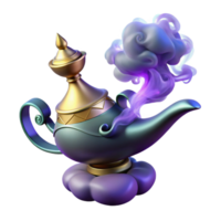 beautiful minimalist A Powerful Djinn Emerging from a Magic Lam authentic png