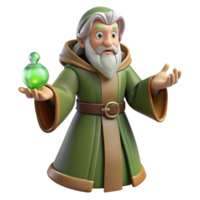 wonderful artistic A Wise Old Druid Performing a Ritual Myst exclusive png