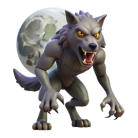 extraordinary classic A Fearsome Werewolf Howling at the Moon authentic png