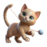 wonderful traditional A Playful Kitten Batting at a String Sof authentic png