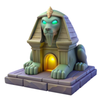stunning rustic A Mysterious Sphinx with Glowing Eyes Gu high quality png