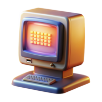 extraordinary creative A Vintage Computer Monitor Displaying A high quality png