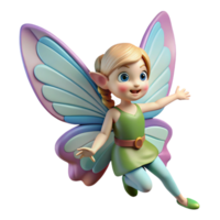 vibrant rustic A Whimsical Fairy Riding a Butterfly Soft high resolution png