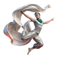 beautiful abstract Portrait of a Dancer in Mid Leap with Flo png