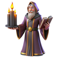 elegant traditional A Powerful Wizard Casting a Spell in a G high resolution png
