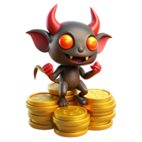 elegant rustic A Mischievous Imp with Glowing Red Eyes P high resolution png