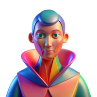 serene minimalist Portrait of an Abstract Figure Composed O detailed png