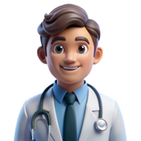 elegant modern Portrait of a Doctor with a Stethoscope L premium png