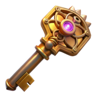 impressive modern A Complex Steampunk Key with Intricate Car high resolution png