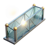 impressive abstract A Minimalist Glass and Steel Bridge Clea exclusive png