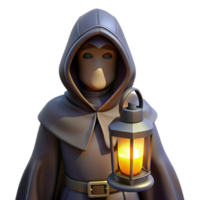 dramatic contemporary A Mysterious Hooded Figure Standing in A high quality png