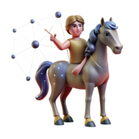 serene rustic A Wise Old Centaur Gazing at a Celestial genuine png