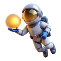 wonderful artistic A Lone Astronaut Floating in Space Holding original png