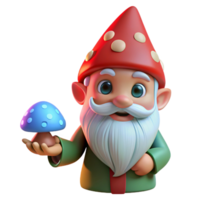 extraordinary minimalist Portrait of a Mischievous Gnome with a Br high resolution png