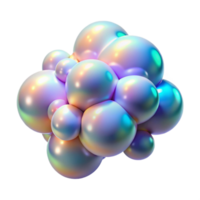 serene rustic Iridescent Bubbles Floating in Air detailed png