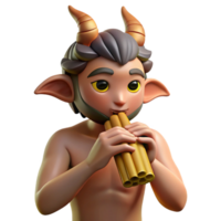 impressive rustic A Mischievous Satyr Playing a Pan Flute genuine png