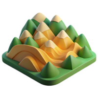 elegant rustic An Abstract Landscape of Rolling Hills An genuine png