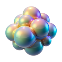 impressive modern Iridescent Bubbles Floating in Air png
