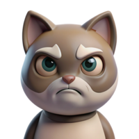 wonderful rustic Grumpy Cat Portrait Disappointed Expression high quality png