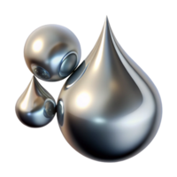 serene contemporary Liquid Mercury Droplets Morphing and Mergi genuine png