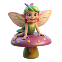 impressive abstract Portrait of a Playful Pixie with Iridesc premium png