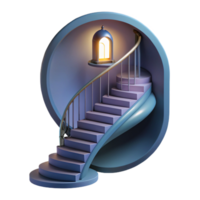 serene minimalist Spiral Staircase to the Unknown authentic png