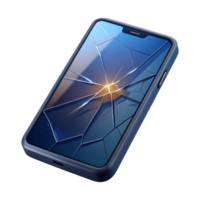 elegant contemporary Cracked Smartphone Screen Data Display genuine png