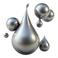 extraordinary rustic Mercury Droplets Transforming Into Abstract Forms png