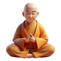 elegant abstract Portrait of a Serene Monk in Flowing Robe genuine png