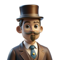 extraordinary traditional Portrait of a Dapper Gentleman with a Mo high resolution png
